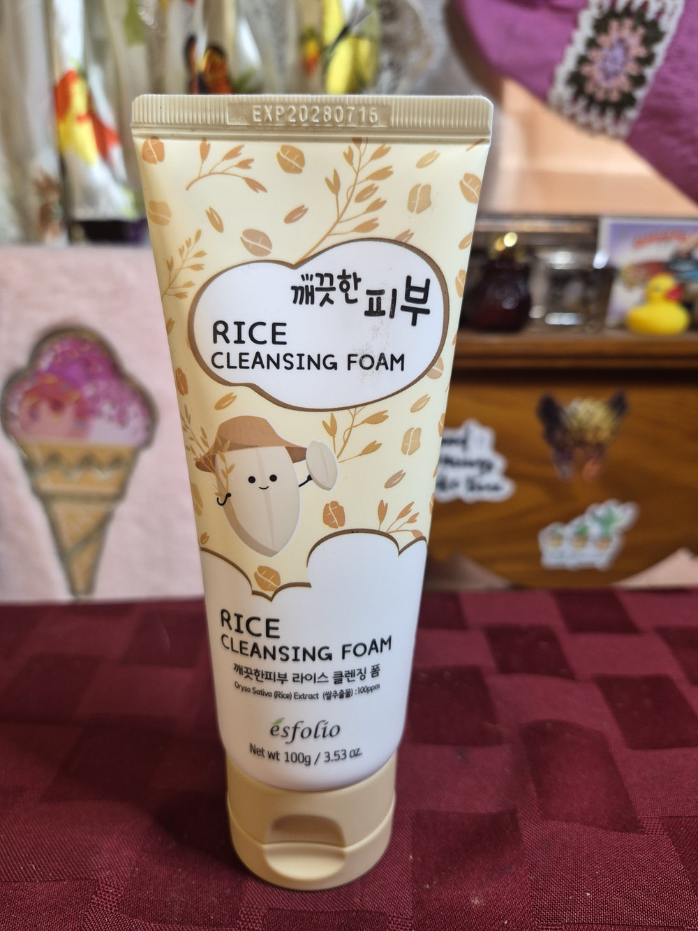 NEW Esfolio Pure Skin Rice Cleansing Foam - Korean Skincare 100g